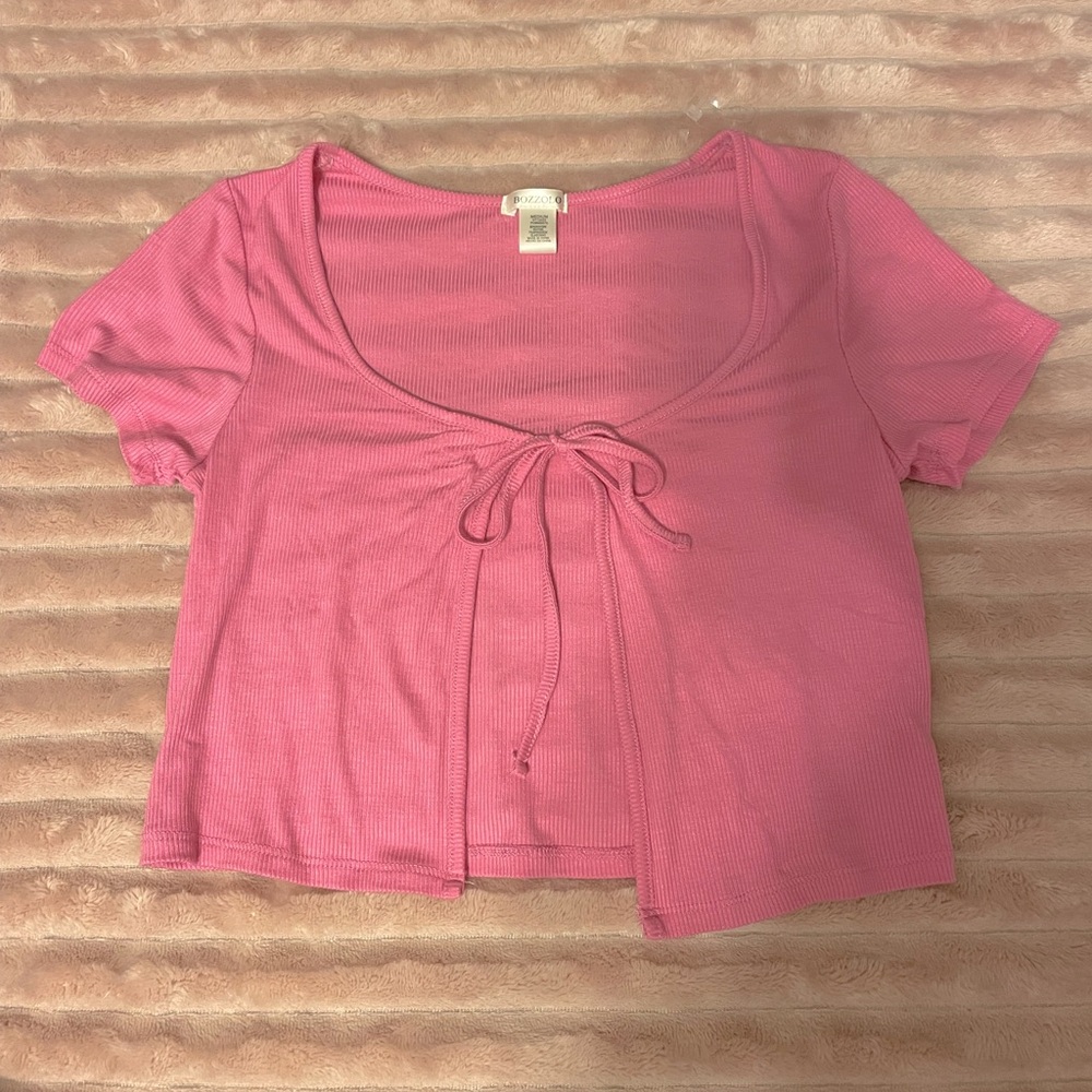 Bozzolo Open Tie Cropped Shirt